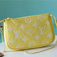 LV Mini Pochette Accessoires Monogram Empreinte Lemon Curd Yellow For Women,  Shoulder And Crossbody Bags 15.5cm/6.1in LV M46129