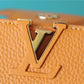 LV Capucines Mini Taurillon Jaune Sunbeam For Women,  Shoulder And Crossbody Bags 21cm/8.3in LV