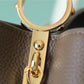 LV Capucines Mini Taurillon Smokey Brown Green/ Creme/ Pink For Women,  Shoulder And Crossbody Bags 21cm/8.3in LV