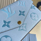 LV Felicie Pochette Tourterelle Blue Monogram Empreinte For Women, WoWallet 8.3in/21cm LV