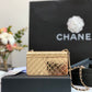 Chanel Evening Flap Small Gold Bag For Women 12cm/4.5in