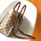 LV On My Side MM Tote Bag Monogram Tufting On Nappa Softy For Women,  Shoulder Bags 12in/31cm Galet Grey LV M53825