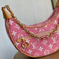 LV Loop Denim Pink For Women,  Shoulder Bags 9.1in/23cm LV