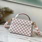 LV Croisette Damier Azur Canvas Pink For Women, WoHandbag, Shoulder And Crossbody Bags 9.8in/25cm LV N50053