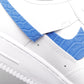 BL - AF1 White red blue snake pattern