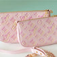 LV Multi Pochette Accessoires Monogram Empreinte Pink For Women, Women’s Handbags 9.4in/24cm LV M46093