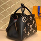 LV Montaigne MM Monogram Empreinte Black/Beige For Women,  Shoulder And Crossbody Bags 13in/33cm LV M41048