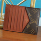 LV ID Card Holder Monogram Canvas Brown For Men, Wallet 13cm LV N60378