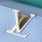LV Capucines BB Taurillon Light Blue/ Beige For Women, Women’s Bags, Shoulder And Crossbody Bags 10.6in/27cm LV