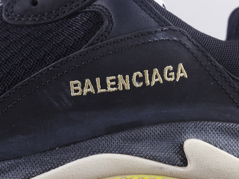 BL - Bla Triple S Black And Yellow Sneaker