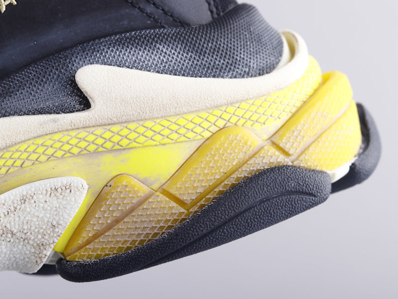 BL - Bla Triple S Black And Yellow Sneaker