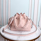 LV Bella Bucket Bag Mahina Magnolia Pink For Women, Women’s Handbags, Shoulder And Crossbody Bags 7.5in/22cm LV M57068