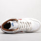 BL - Beige and red hook high top knight color matching