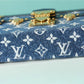 LV Petite Malle Jacquard Since 1854 Blue For Women, Women’s Handbags, Shoulder Bags And Crossbody Bags 7.5in/19cm LV 