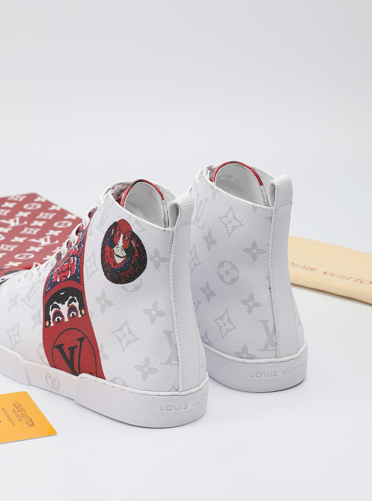 BL - LUV Stellar Trainer Boot White Red Sneaker