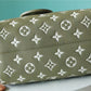 LV Speedy Bandouliere 20 PM Monogram Empreinte Khaki Green / Beige / CreamFor Women,  Shoulder And Crossbody Bags 20.5cm/8.1in LV M46118
