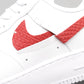 BL - AF1 White red blue snake pattern