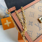 LV Dauphine Chain Wallet Combines Monogram And Monogram Reverse Canvas By Nicolas Ghesquière For Women, WoWallet 19cm LV M68746