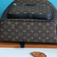 LV Josh Backpack Monogram Macassar For Men, Bags, Backpack 15.7in/40cm LV M45349