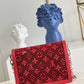 LV Mini Dauphine Bags By Nicolas Ghesquière With Monogram Lace Red For Women 20cm LV M20359