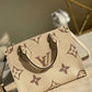 LV Onthego PM Monogram Empreinte Tourterelle Grey/Beige For Women,  Shoulder And Crossbody Bags 9.8in/25cm LV M45654