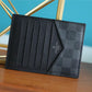 LV ID Card Holder Damier Graphite Canvas Black For Men, Wallet 13cm LV N60378