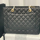 ChanelTote Bag Spring Collection Gold Toned Hardware Black For Women 13in/33cm