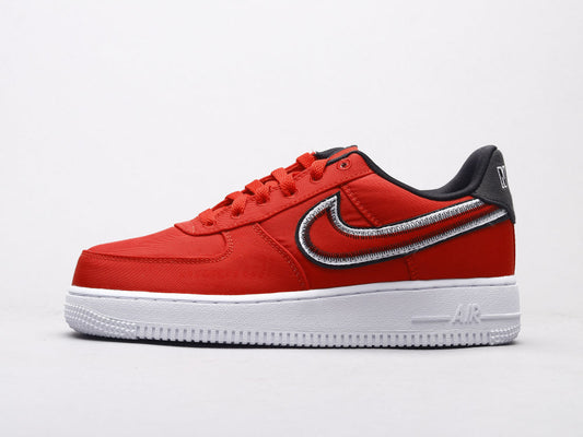 BL - AF1 Reverse Stitch red and white
