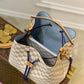 LV NeoNoe Bucket Bag MM Damier Azur Canvas 10.2in/26cm Blue For Women LV N50042