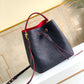 LV NeoNoe MM Bucket Bag Monogram Empreinte Navy Blue/Red For Women, Women’s Handbags, Shoulder And Crossbody Bags 10.2in/26cm LV M45306