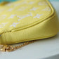 LV Mini Pochette Accessoires Monogram Empreinte Lemon Curd Yellow For Women,  Shoulder And Crossbody Bags 15.5cm/6.1in LV M46129