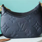 LV Bagatelle Monogram Empreinte Black For Women,  Shoulder And Crossbody Bags 22cm/8.7in LV M46002