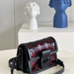 LV Limited Mini Dauphine Bags By Nicolas Ghesquière With Monogram Lace Black For Women 20cm LV M20595