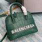 Balen Ville Mini Handbag In Dark Green, For Women,  Bags 4.7in/12cm