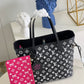 LV Neverfull MM Monogram Empreinte Black/White For Women,  Tote Bags 12.2in/31cm LV M46103
