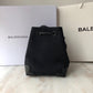 Balen Navy Cabas Linen Crossbody Bag In Black, For Women,  Bags 9.8in/25cm