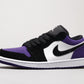 BL - AJ1 black and purple toes