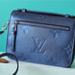 LV Pochette Metis Monogram Canvas Navy Blue For Women, Women’s Handbags, Shoulder Bags And Crossbody Bags 9.8in/25cm LV