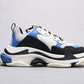 BL - Bla Triple S Black And White Blue Sneaker