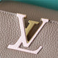 LV Capucines BB Taurillon Smokey Brown Green/ Creme/ Pink For Women, Women’s Bags, Shoulder And Crossbody Bags 10.6in/27cm LV
