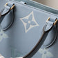 LV OnTheGo MM Tote Bag Monogram Empreinte Summer Blue For The Pool Collection, Women Handbags 13.8in/35cm LV M45718