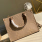 LV OnTheGo PM Tote Bag Monogram Empreinte Beige For Women, Women’s Handbags, Shoulder And Crossbody Bags 9.8in/25cm LV