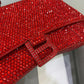 Balen Hourglass Small Handbag In Red, For Women,  Bags 9in/23cm