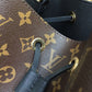 LV NeoNoe MM Bucket Bag Monogram Canvas Black For Women, Women’s Handbags, Shoulder And Crossbody Bags 10.2in/26cm LV M44020