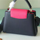 LV Capucines BB Taurillon Black/ Rose Berlingot For Women, Women’s Bags, Shoulder And Crossbody Bags 10.6in/27cm LV
