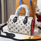 LV Speedy Bandoulière 20 Monogram Empreinte Black/White/Pink For Women, WoHandbags 8.1in/21cm LV M46088