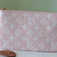 LV Double Zip Pochette Monogram Empreinte Candy Pink For Women,  Shoulder And Crossbody Bags 20cm/7.9in LV M81429