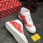 BL - LUV HIgh Top White Red Sneaker