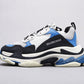BL - Bla Triple S Black And White Blue Sneaker