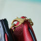 LV Double Zip Pochette Monogram Empreinte Black/Red For Women,  Shoulder and Crossbody Bags 7.9in/20cm LV